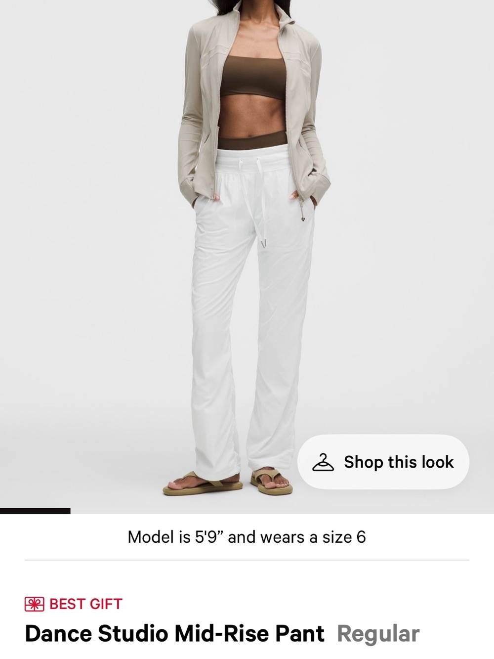 lululemon athletica White Mid-Rise Track Pants